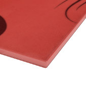 Ruby Red Hibiskus Floral Glass Chopping Board Schneidebrett (Ecke)