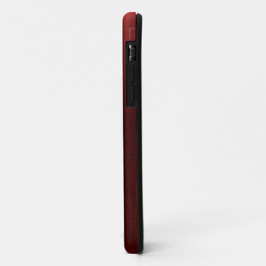 Ruby Red Imitats Brushed Metal Case-Mate iPhone Hülle (Hinten/Links)