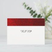 Ruby Red Imitats Glitzer UAWG RSVP Karte (Stehend Vorderseite)
