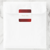 Ruby Red Imitats Glitzer Vielen Dank Quadratischer Aufkleber (Tasche)
