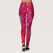 Ruby Red Kristall Glitzer Sequin Sugar Skulls Leggings (Rückseite)
