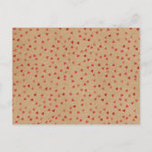 Ruby Red Liebe Herzkalender Ankündigungspostkarte (Rückseite)