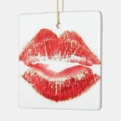 **RUBY RED LIPS KISS** KERAMIKORNAMENT (Links)