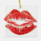 **RUBY RED LIPS KISS** KERAMIKORNAMENT (Vorderseite)