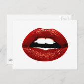 Ruby Red Lips Postkarte (Vorne/Hinten)