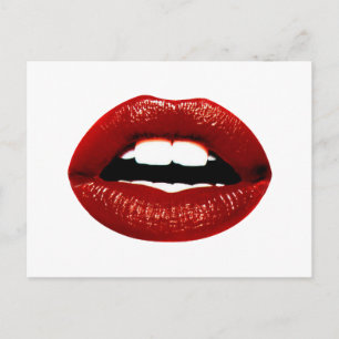 Ruby Red Lips Postkarte