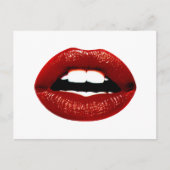 Ruby Red Lips Postkarte (Vorderseite)