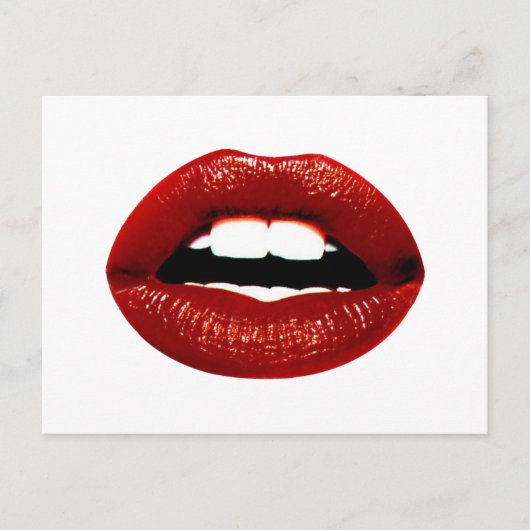 Ruby Red Lips Postkarte (Vorderseite)