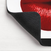 RUBY RED LIPSTICK MAKEUP SCHÖNHEIT FASHION SALLIPS MOUSEPAD (Ecke)