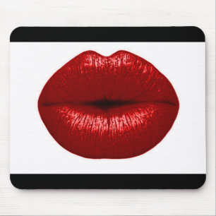 RUBY RED LIPSTICK MAKEUP SCHÖNHEIT FASHION SALLIPS MOUSEPAD