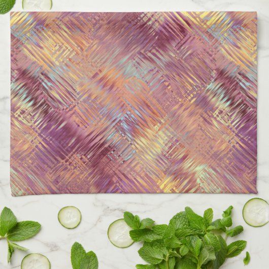 Ruby Red Liquid Pattern Geschirrtuch (Gefaltet)