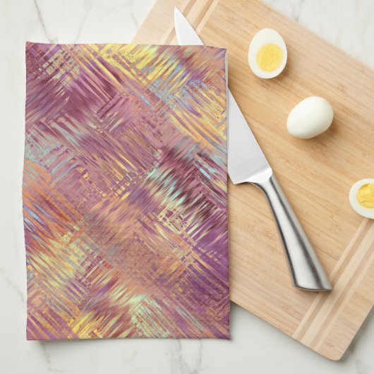 Ruby Red Liquid Pattern Geschirrtuch (Viertel Falte)