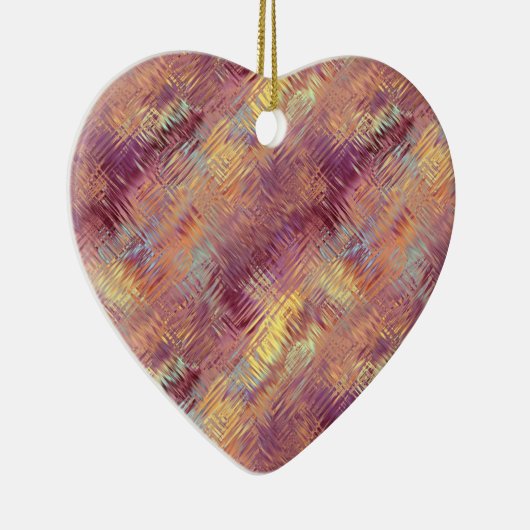 Ruby Red Liquid Pattern Keramik Ornament (Rechts)