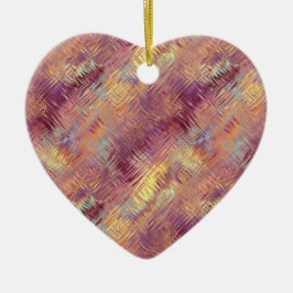 Ruby Red Liquid Pattern Keramik Ornament