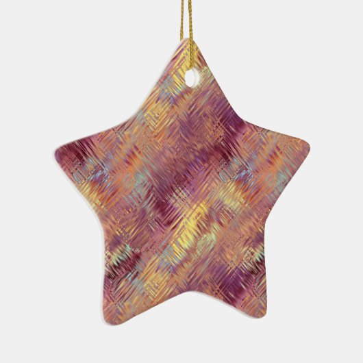 Ruby Red Liquid Pattern Keramik Ornament (Rechts)