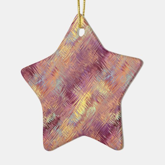 Ruby Red Liquid Pattern Keramik Ornament (Links)