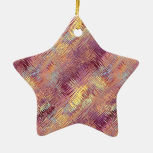 Ruby Red Liquid Pattern Keramik Ornament (Hinten)