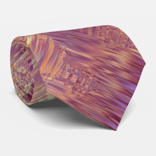 Ruby Red Liquid Pattern Krawatte (Gerollt)