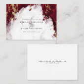 Ruby Red Marbled Geode BarefootBride™ Visitenkarte (Vorne/Hinten)