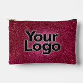 Ruby Red Metallic Funkelnd Glitzer Luxury Business Zubehörtasche (Vorderseite)