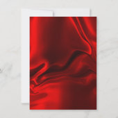 Ruby Red Modern Satin Glam Foto Wedding Save The Date (Rückseite)
