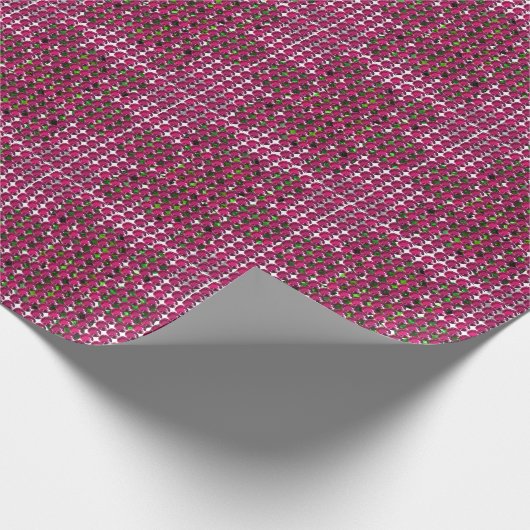 Ruby Red Motif Geschenkpapier (Ecke)