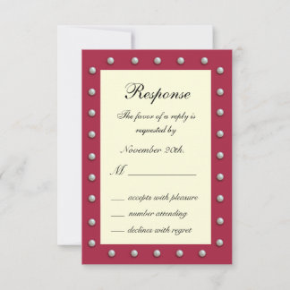 Ruby Red, Off White und Pearls UAWG RSVP Karte