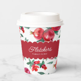 Ruby Red Pomegranate Botanical Customizable Pappbecher