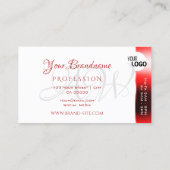 Ruby Red Shimmer Effects Opening Stunden hinzufüge Visitenkarte (Rückseite)