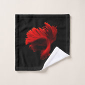 Ruby Red Siamese Fighting Fish Badhandtuch Set (Waschlappen)