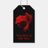 Ruby Red Siamese Fighting Fish Dieses Geschenk für Geschenkanhänger (Vorderseite)