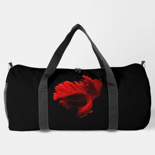 Ruby Red Siamese Fighting Fish Duffle Bag (Rückseite)