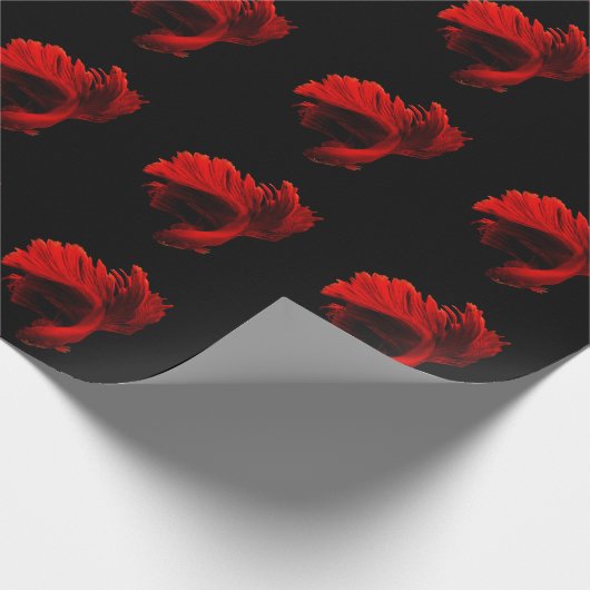 Ruby Red Siamese Fighting Fish Geschenkpapier (Ecke)