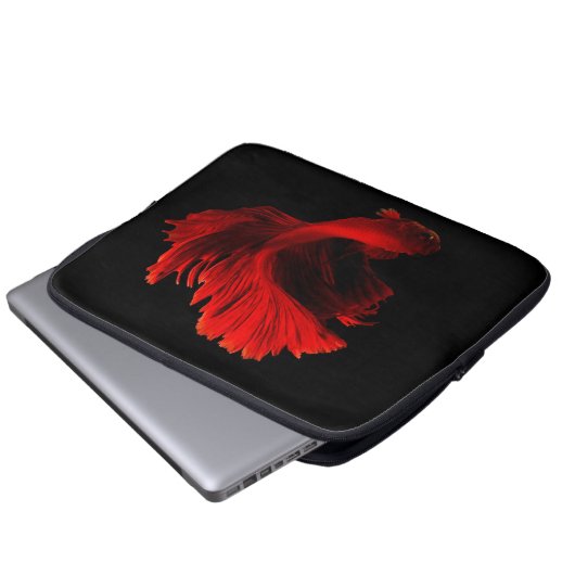 Ruby Red Siamese Fighting Fish Laptopschutzhülle (Vorne Knopf)