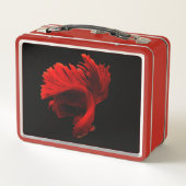 Ruby Red Siamese Fighting Fish Metall Brotdose (Rückseite)