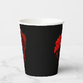 Ruby Red Siamese Fighting Fish Pappbecher (Links)