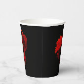 Ruby Red Siamese Fighting Fish Pappbecher (Rechts)