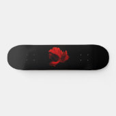 Ruby Red Siamese Fighting Fish Skateboard (Horizontal)