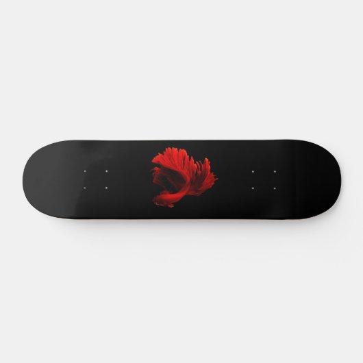 Ruby Red Siamese Fighting Fish Skateboard (Horizontal)