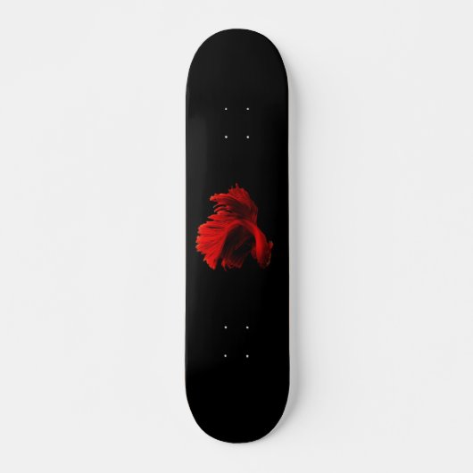 Ruby Red Siamese Fighting Fish Skateboard (Vorne)