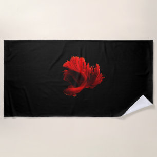 Ruby Red Siamese Fighting Fish Strandtuch