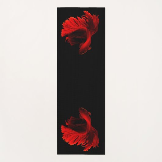 Ruby Red Siamese Fighting Fish Yogamatte (Vorderseite)