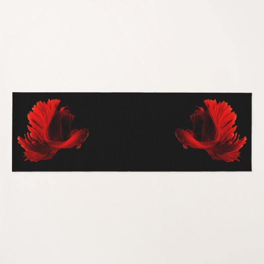 Ruby Red Siamese Fighting Fish Yogamatte (Vorderseite (Horizontal))