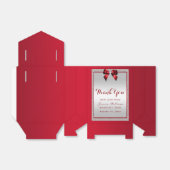 Ruby Red & Silver Glitzer Geburtstag Geschenkschachtel (Ungefaltet)