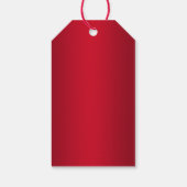 Ruby Red, Silver Glitzer Hochzeit Geschenkanhänger (Rückseite)