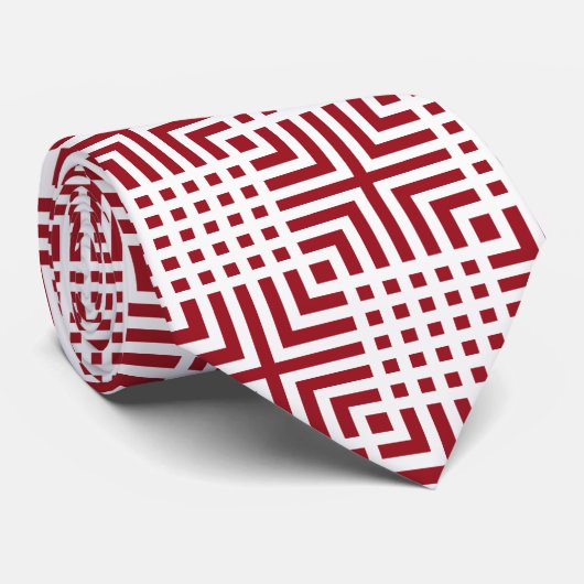 Ruby Red Simple Pattern Krawatte (Gerollt)