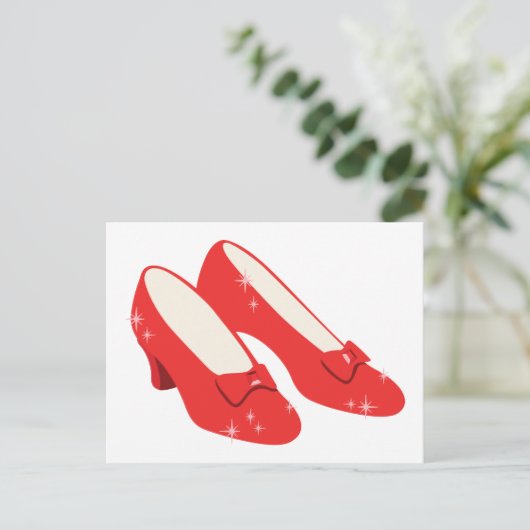Ruby Red Slippers Postkarte (Stehend Vorderseite)