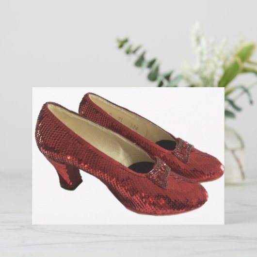 Ruby Red Slippers Schuhe Leere Karten geheftet! (Stehend Vorderseite)