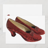 Ruby Red Slippers Schuhe Leere Karten geheftet! (Vorne/Hinten)
