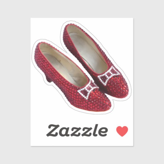 Ruby Red Slippers Schuhe Wicked Vinyl Sticker! Aufkleber (Blatt)